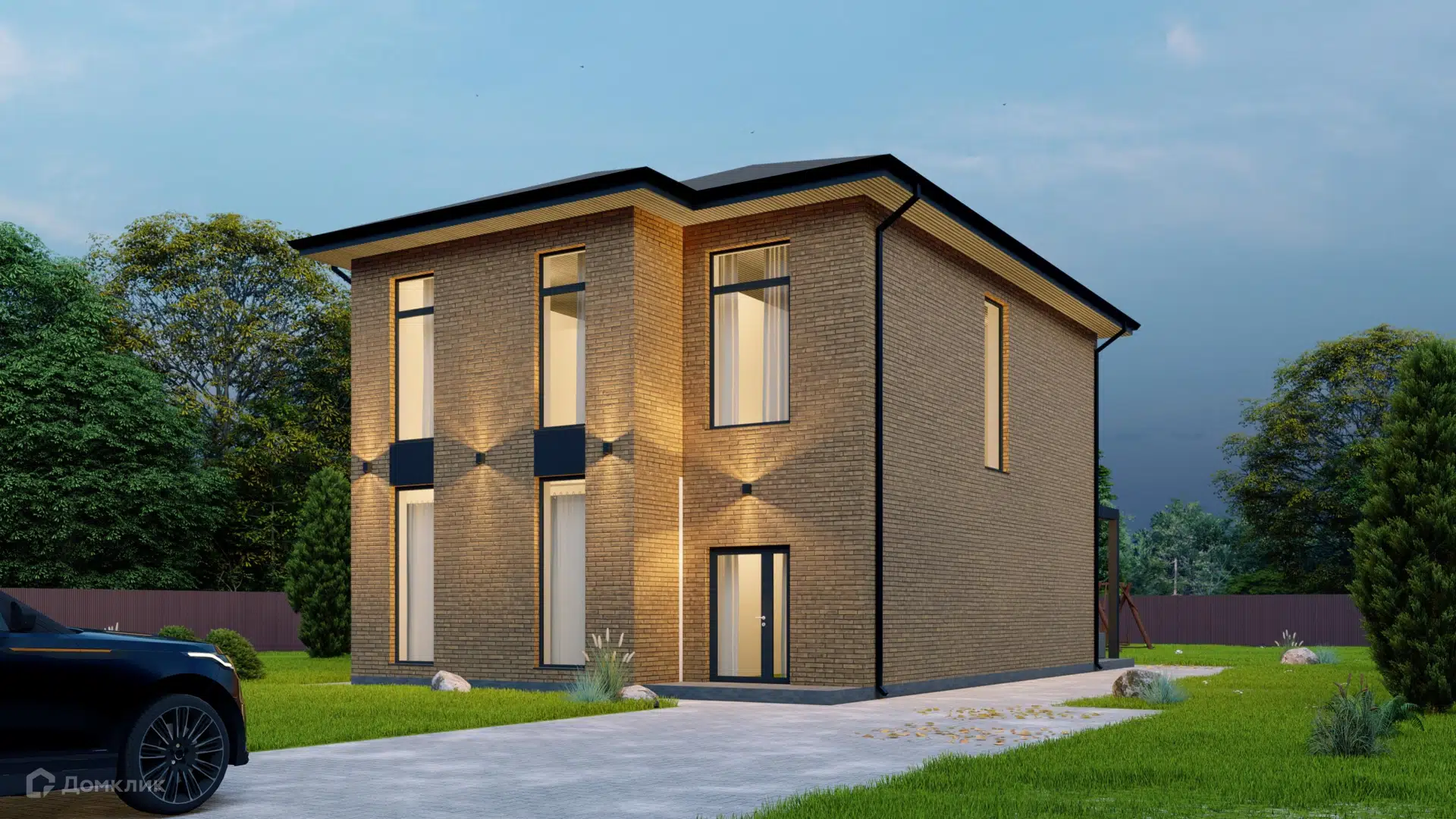 Проект дома «Коттедж "Семейный"» компании А-Девелопмент из материала Кирпич площадью 180м² под ключ за 8900000₽ в Донецке | 2 этажа, 5 спален, 3 санузла – Домклик