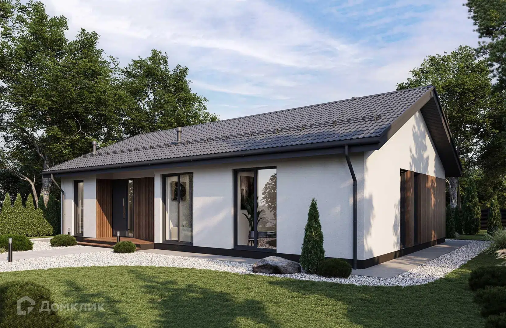 Проект дома «Проект №428» компании Новация из материала Газобетонные блоки площадью 132м² под ключ за 7920000₽ в Донецке | 1 этаж, 4 спальни, 2 санузла – Домклик