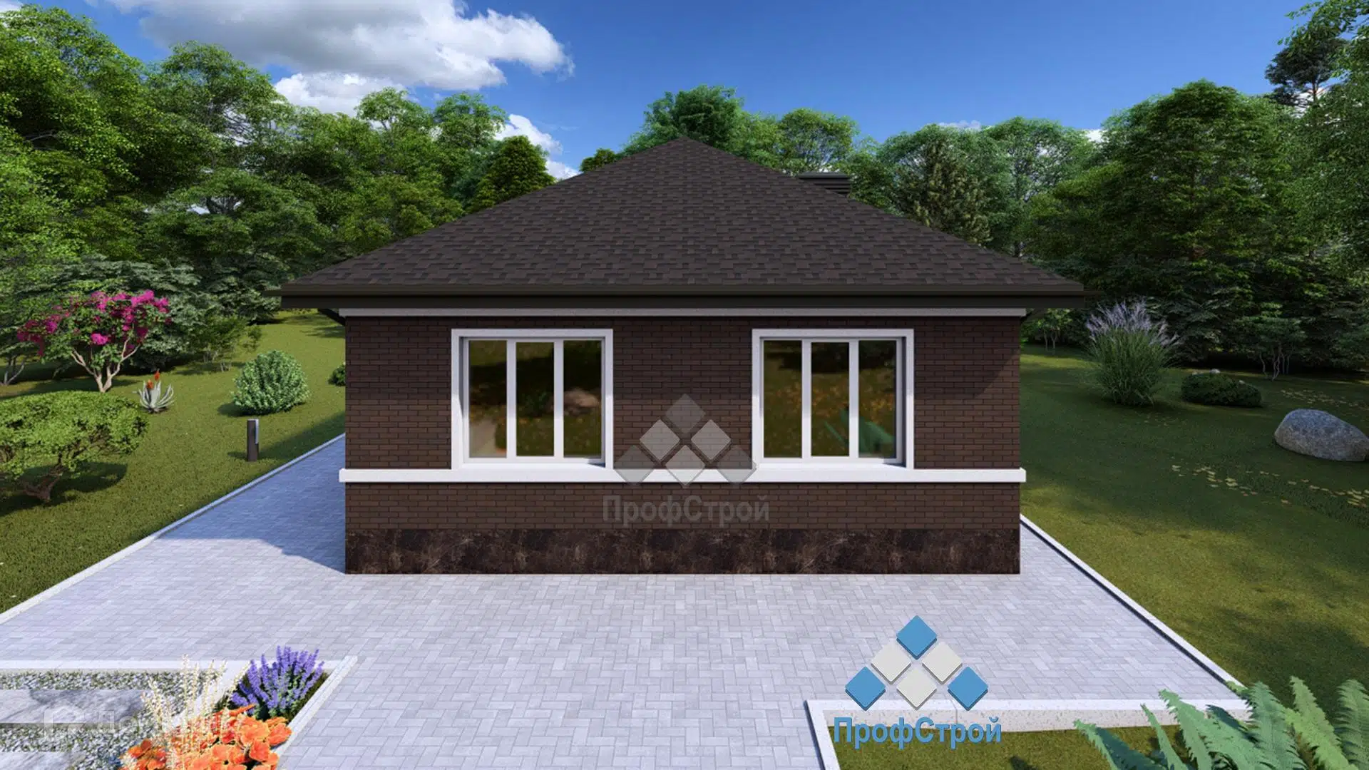 Проект дома «Северная Корона» компании ПрофСтрой из материала Газобетонные блоки площадью 99.51м² под ключ за 5500000₽ в Донецке | 1 этаж, 4 спальни, 1 санузел – Домклик