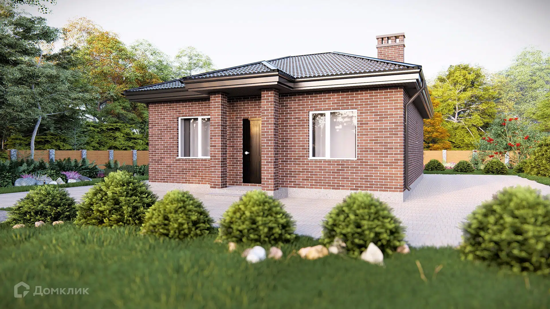 Проект дома «Уют 2, 83.13 (80,17)» компании СК НА ВЕКА из материала Газобетонные блоки площадью 83.13м² под ключ за 4650000₽ в Донецке | 1 этаж, 3 спальни, 1 санузел – Домклик