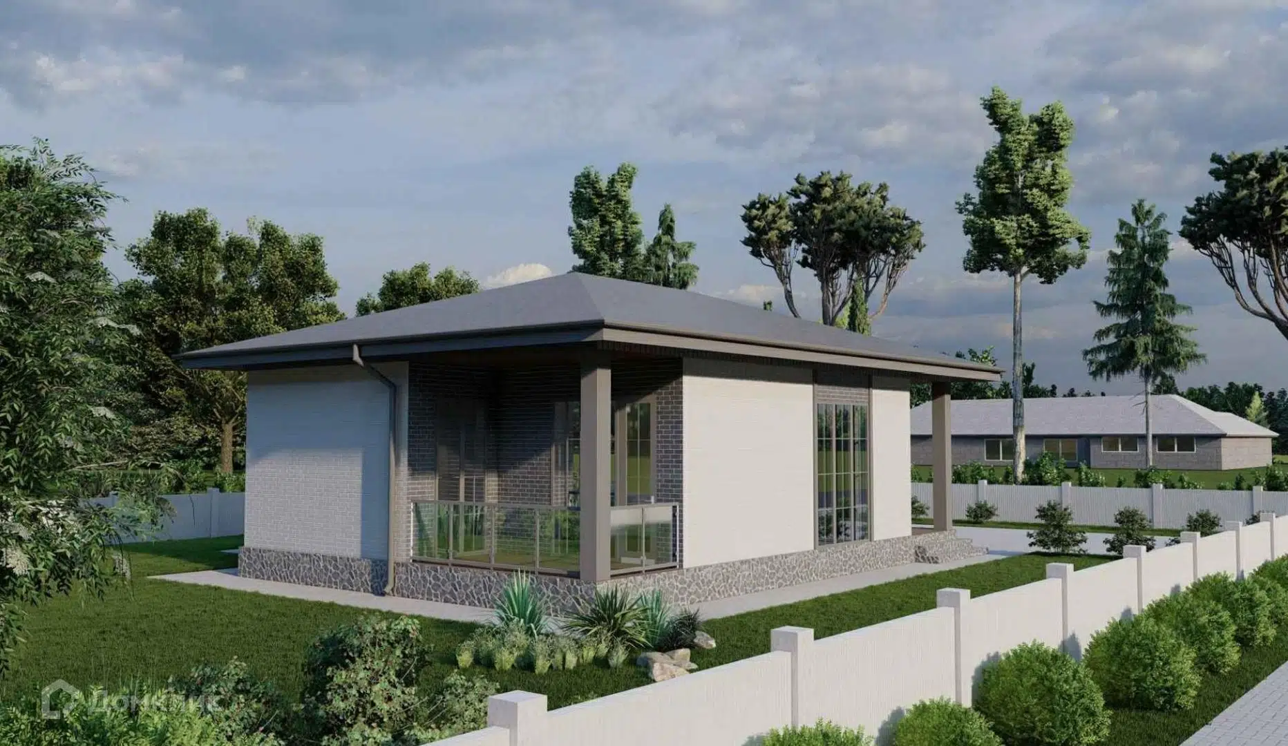 Проект дома «КС-3 каскад» компании ДОМ ЭКСПЕРТ из материала Газобетонные блоки площадью 95м² под ключ за 6500000₽ в Донецке | 1 этаж, 3 спальни, 2 санузла – Домклик