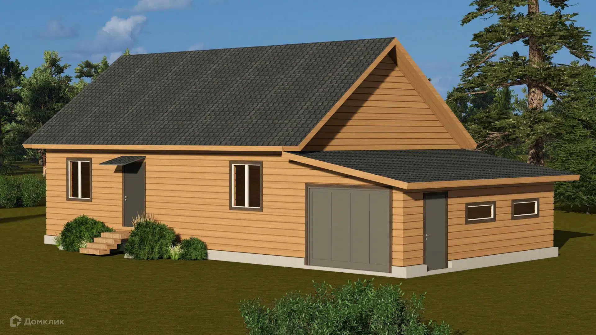 Проект дома «Брусовой дом ТА-113,1» компании Построй Свой Дом_ИП из материала Профилированный брус площадью 113.1м² под ключ за 6100000₽ в Донецке | 1 этаж, 3 спальни, 1 санузел – Домклик