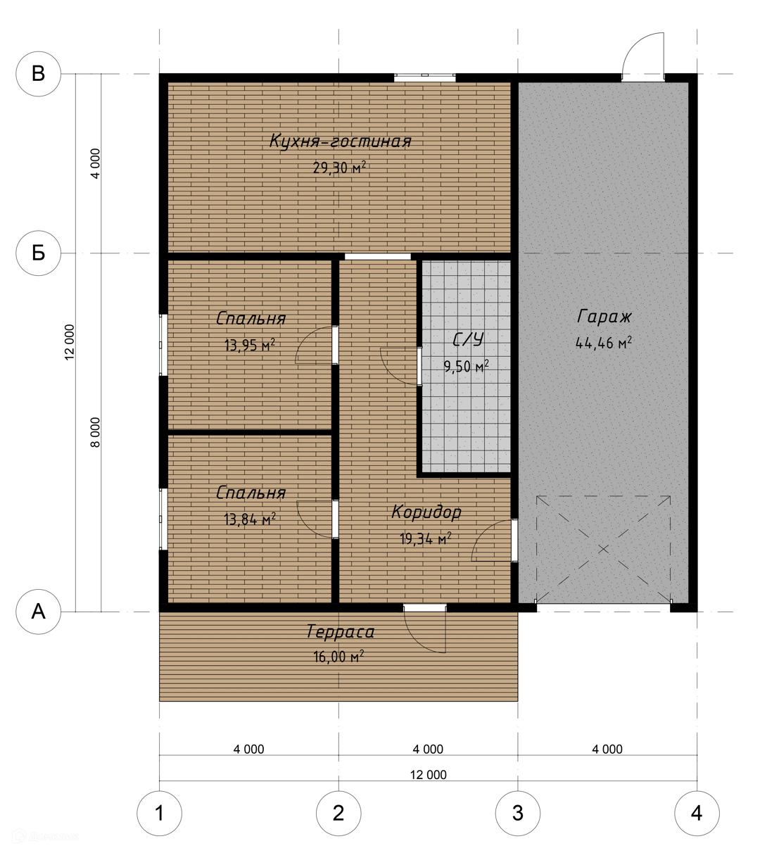 Планировка 1 этажа