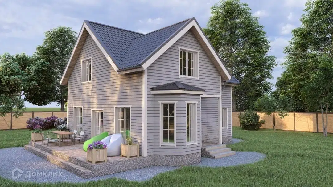 Проект дома «Двухэтажный каркасный дом 12,5х9,5м КД-33» компании СК Строим Дом 53 из материала Каркасный дом площадью 177.1м² под ключ за 4895000₽ в Донецке | 2 этажа, 5 спален, 1 санузел – Домклик