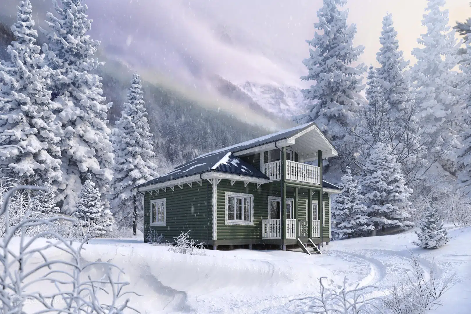 Проект дома «Хоромы» компании Артель «Три плотника» из материала Профилированный брус площадью 105м² под ключ за 5495000₽ в Донецке | 2 этажа, 4 спальни, 1 санузел – Домклик