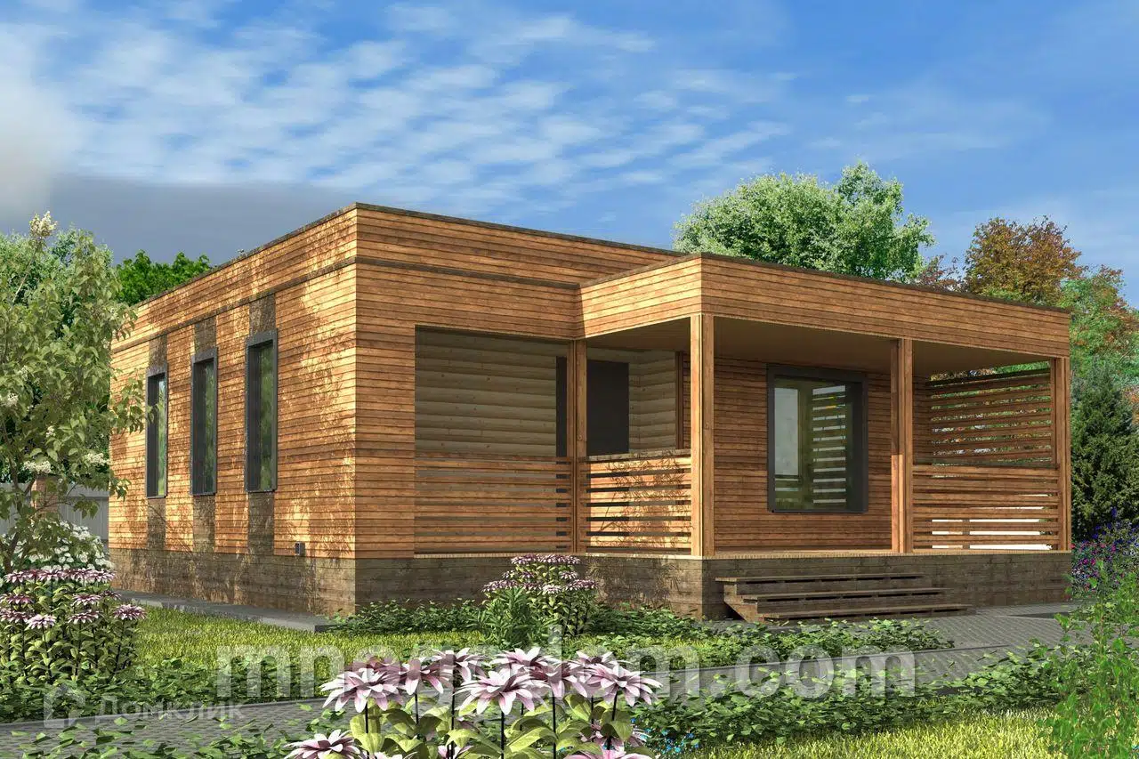 Проект дома «Дом Байер» компании ООО МногоДом из материала Каркасный дом площадью 80м² под ключ за 3760000₽ в Донецке | 1 этаж, 2 спальни, 1 санузел – Домклик