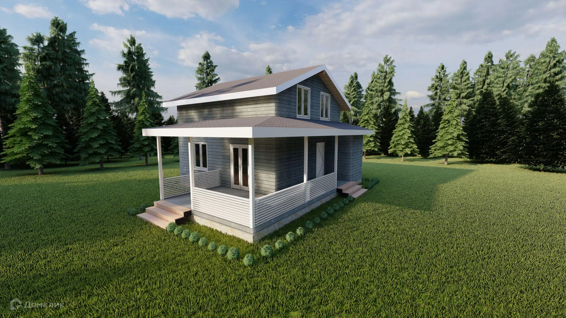 Проект дома «Каркасный дом VegaHome- 89» компании BestHouse из материала Каркасный дом площадью 111.5м² под ключ за 3450000₽ в Донецке | 2 этажа, 3 спальни, 2 санузла – Домклик