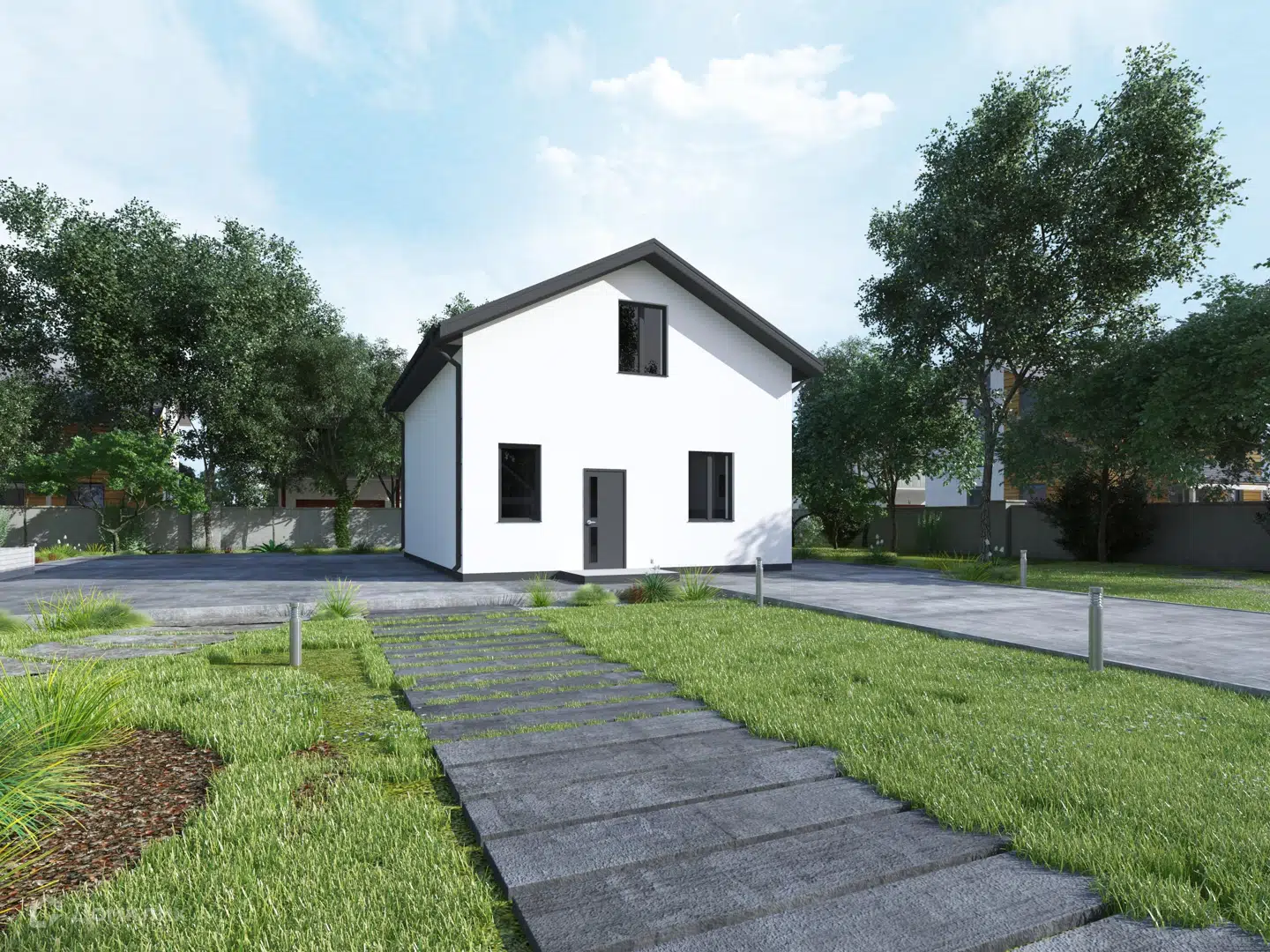 Проект дома «А-121» компании Атон из материала Газосиликатные блоки площадью 121.2м² под ключ за 8000000₽ в Донецке | 2 этажа, 3 спальни, 2 санузла – Домклик