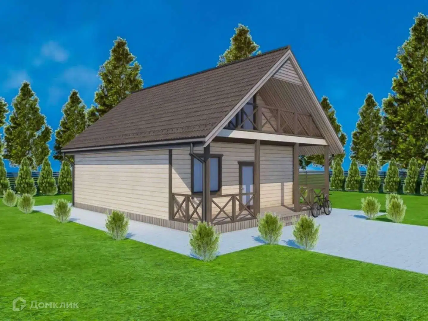 Проект дома «Бенита "Компактный"» компании ИП САРГИСЯН ОВАНЕС БЕНИАМИНОВИЧ из материала Профилированный брус площадью 72м² под ключ за 5040000₽ в Донецке | 1 этаж, 2 спальни, 1 санузел – Домклик