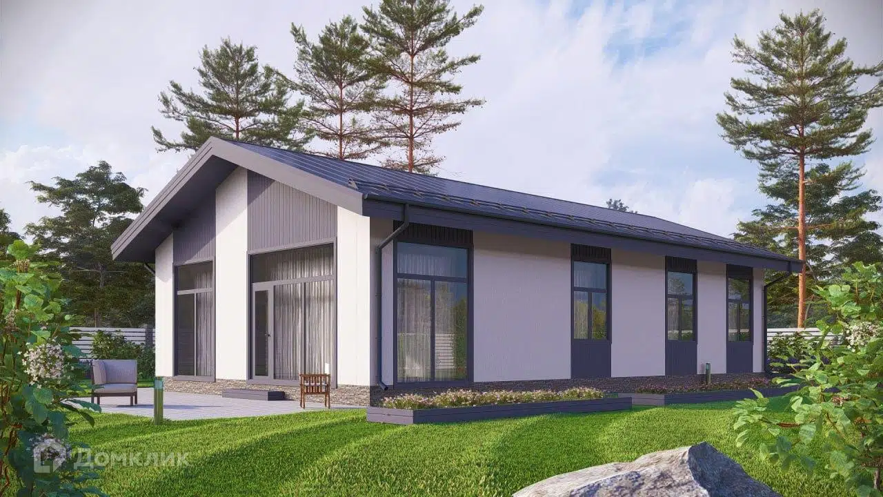 Проект дома «Стиль М112» компании Жилстройгрупп из материала Газобетонные блоки площадью 112м² под ключ за 5977000₽ в Донецке | 1 этаж, 3 спальни, 2 санузла – Домклик