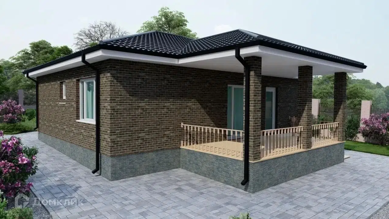 Проект дома «Классика 03» компании ИП Брумм Светлана Михайловна из материала Кирпич площадью 121м² под ключ за 7320000₽ в Донецке | 1 этаж, 3 спальни, 2 санузла – Домклик