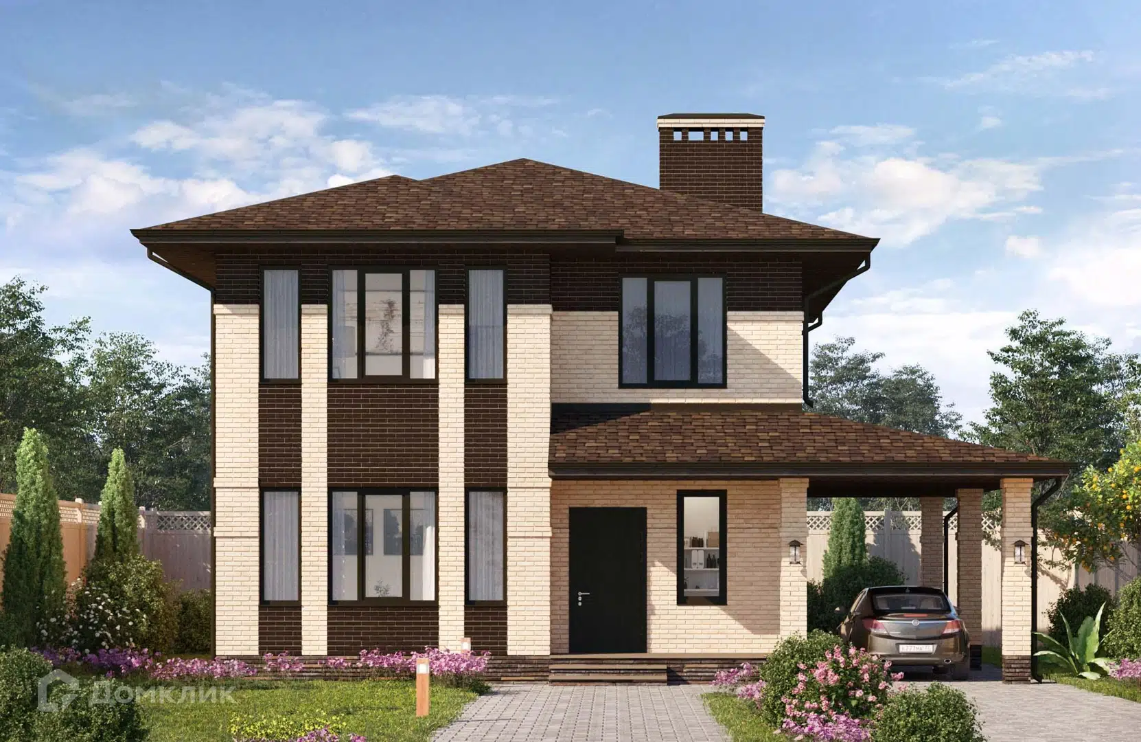Проект дома «Проект №203» компании СПЕЦ ЗАСТРОЙЩИК из материала Газобетонные блоки площадью 154м² под ключ за 9850000₽ в Донецке | 2 этажа, 4 спальни, 2 санузла – Домклик