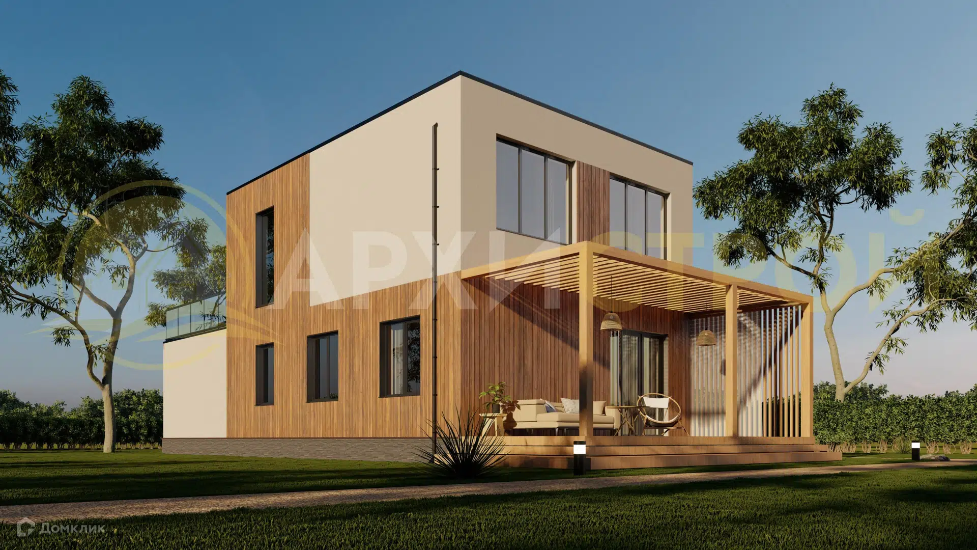 Проект дома «Проект 151М» компании Архистрой из материала Газобетонные блоки площадью 151м² под ключ за 6089000₽ в Донецке | 2 этажа, 3 спальни, 2 санузла – Домклик