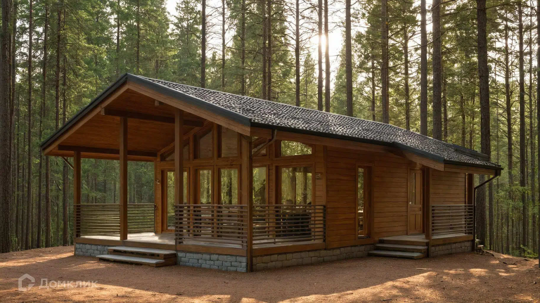 Проект дома «Александр» компании ИП Яковлев И.С. из материала Каркасный дом площадью 56м² под ключ за 4230000₽ в Донецке | 1 этаж, 2 спальни, 1 санузел – Домклик