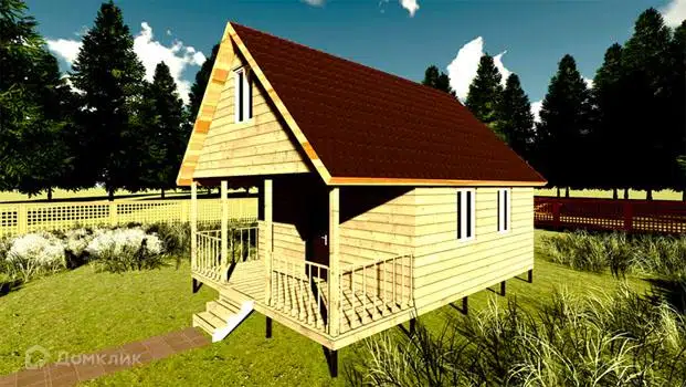 Проект дома «Проект №22» компании Земле-Строй из материала Брус естественной влажности площадью 48м² под ключ за 1590000₽ в Луганске | 2 этажа, 3 спальни, 1 санузел – Домклик