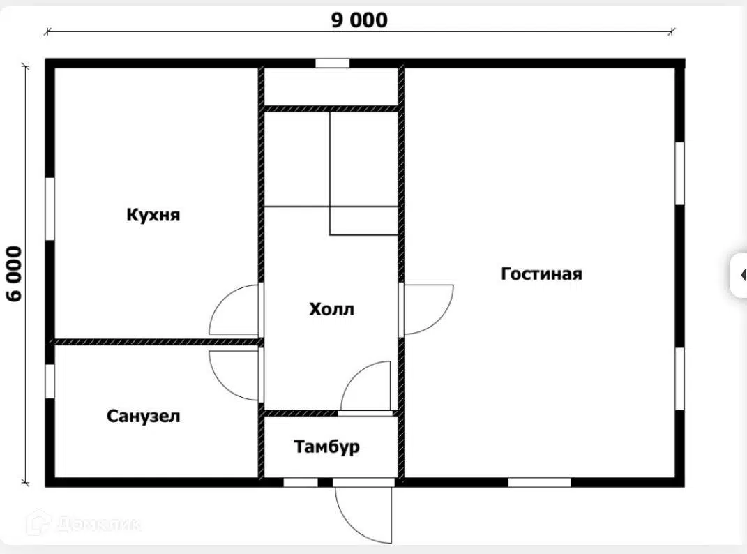 Планировка 1 этажа