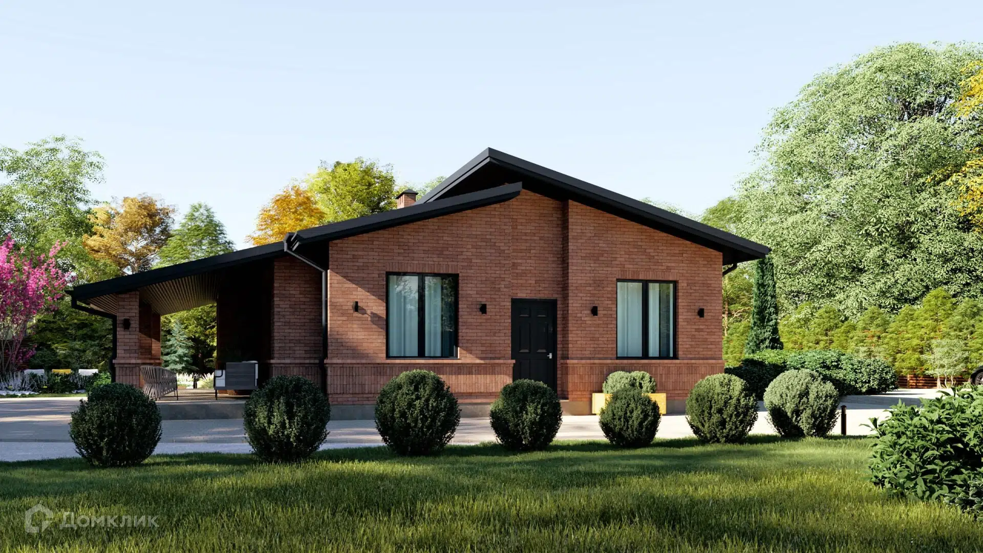 Проект дома «Современный 2, 118.89 (91,5)» компании СК НА ВЕКА из материала Газобетонные блоки площадью 118.37м² под ключ за 6050000₽ в Донецке | 1 этаж, 3 спальни, 1 санузел – Домклик