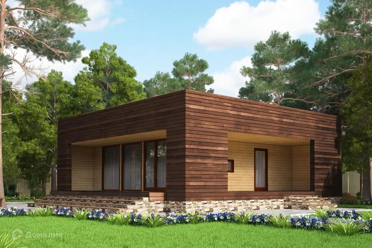 Проект дома «Хонко» компании ИНТЕЛ ГРУПП из материала Газобетонные блоки площадью 60м² под ключ за 5545000₽ в Донецке | 1 этаж, 1 спальня, 1 санузел – Домклик