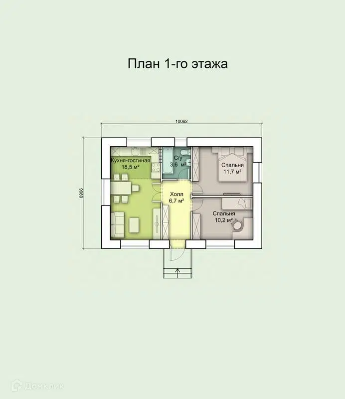 Планировка 1 этажа