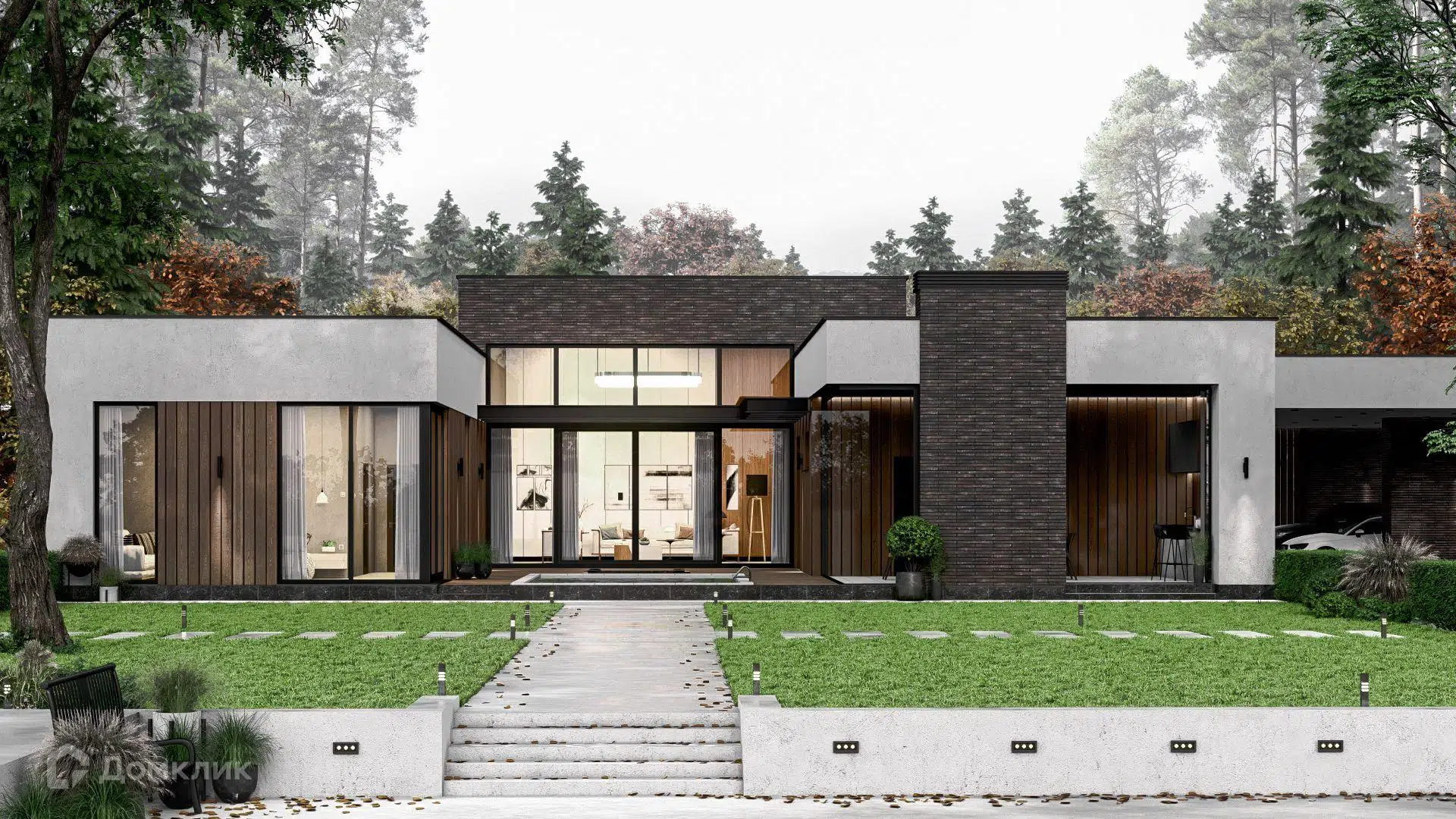 Проект дома «Проект И-79» компании Новация из материала Газобетонные блоки площадью 377м² под ключ за 25550000₽ в Донецке | 1 этаж, 5 спален, 4 санузла – Домклик