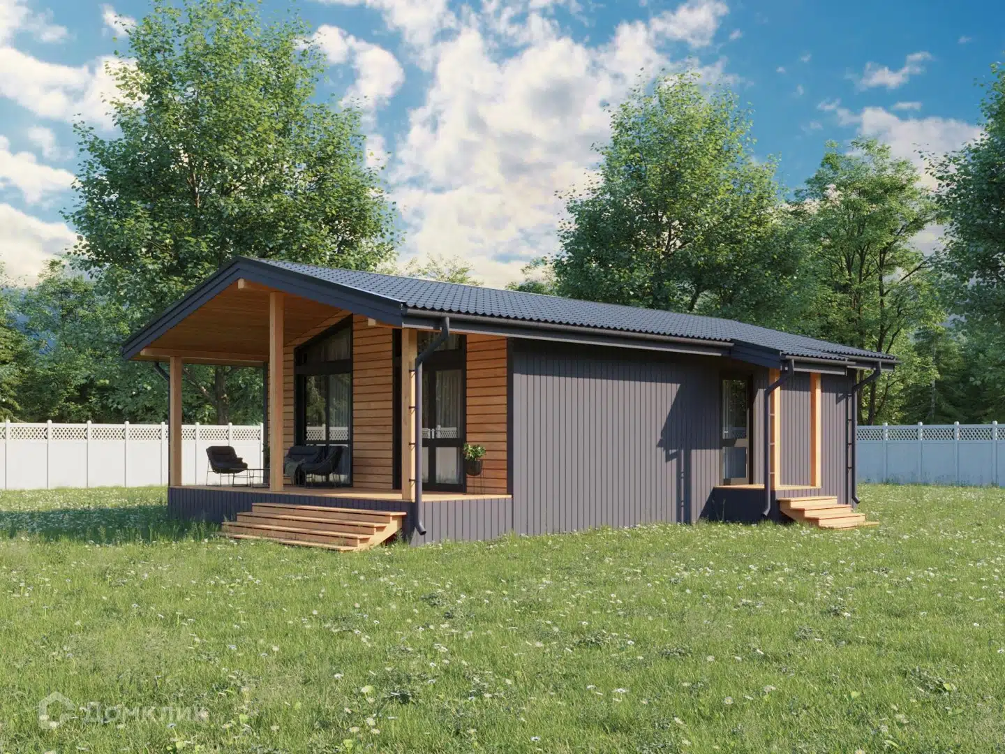 Проект дома «Сканди 05» компании Авангард из материала SIP-панели площадью 77.87м² под ключ за 4206000₽ в Донецке | 1 этаж, 3 спальни, 1 санузел – Домклик