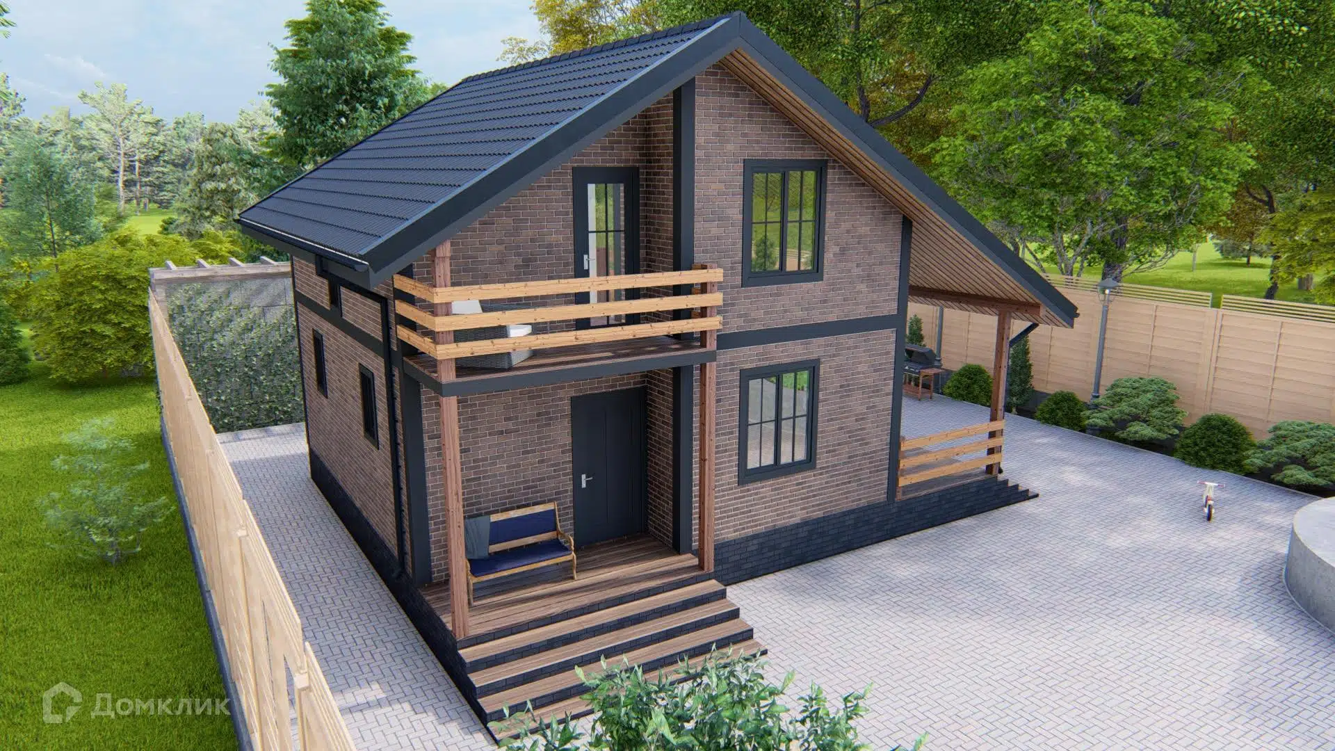 Проект дома «Двухэтажный МД-122» компании МАГАЗИН ДОМОВ из материала SIP-панели площадью 117.6м² под ключ за 6567000₽ в Донецке | 2 этажа, 4 спальни, 2 санузла – Домклик