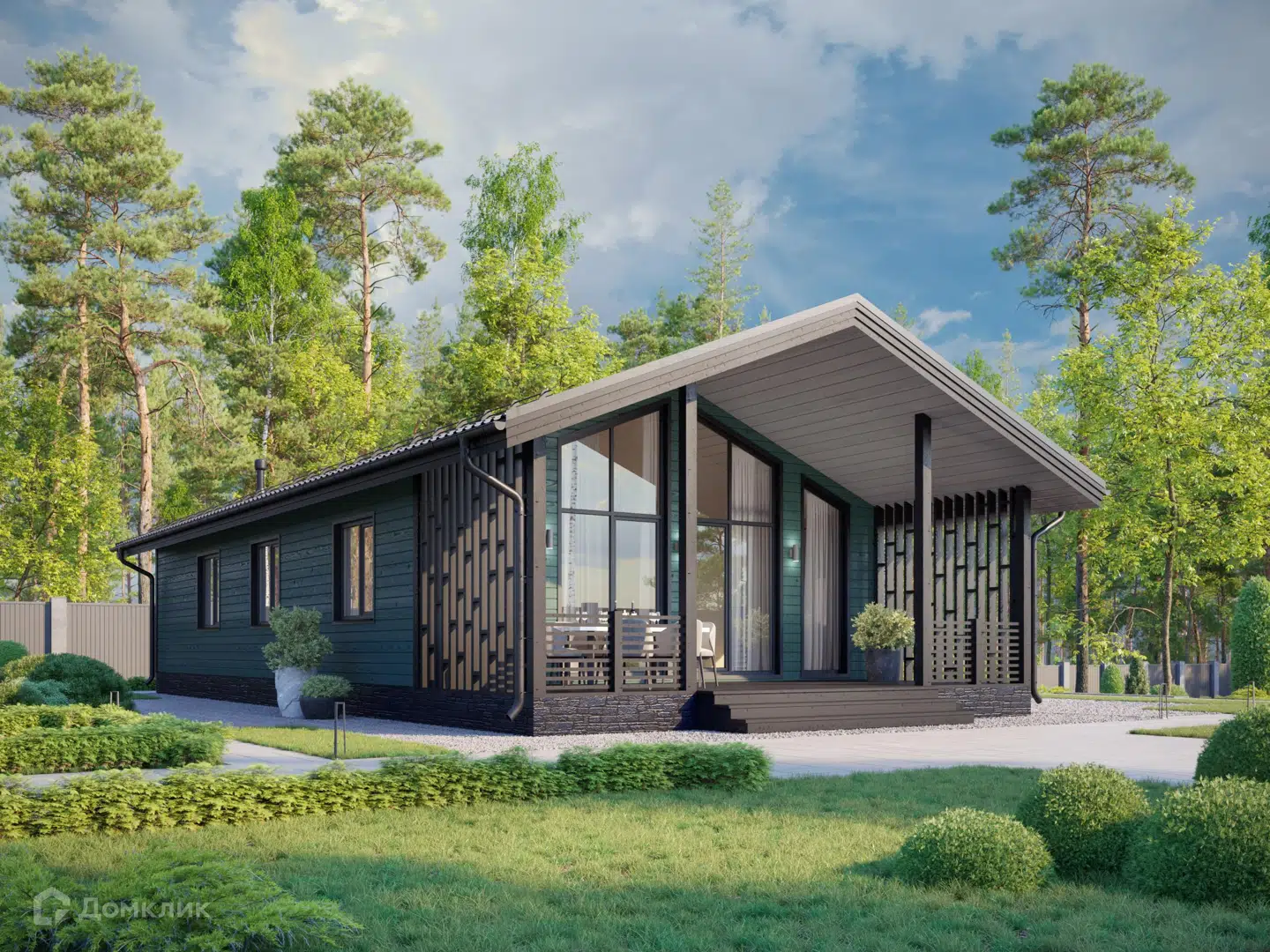 Проект дома «Раевский» компании FamilyDom из материала Каркасный дом площадью 113.8м² под ключ за 6125000₽ в Донецке | 1 этаж, 3 спальни, 2 санузла – Домклик