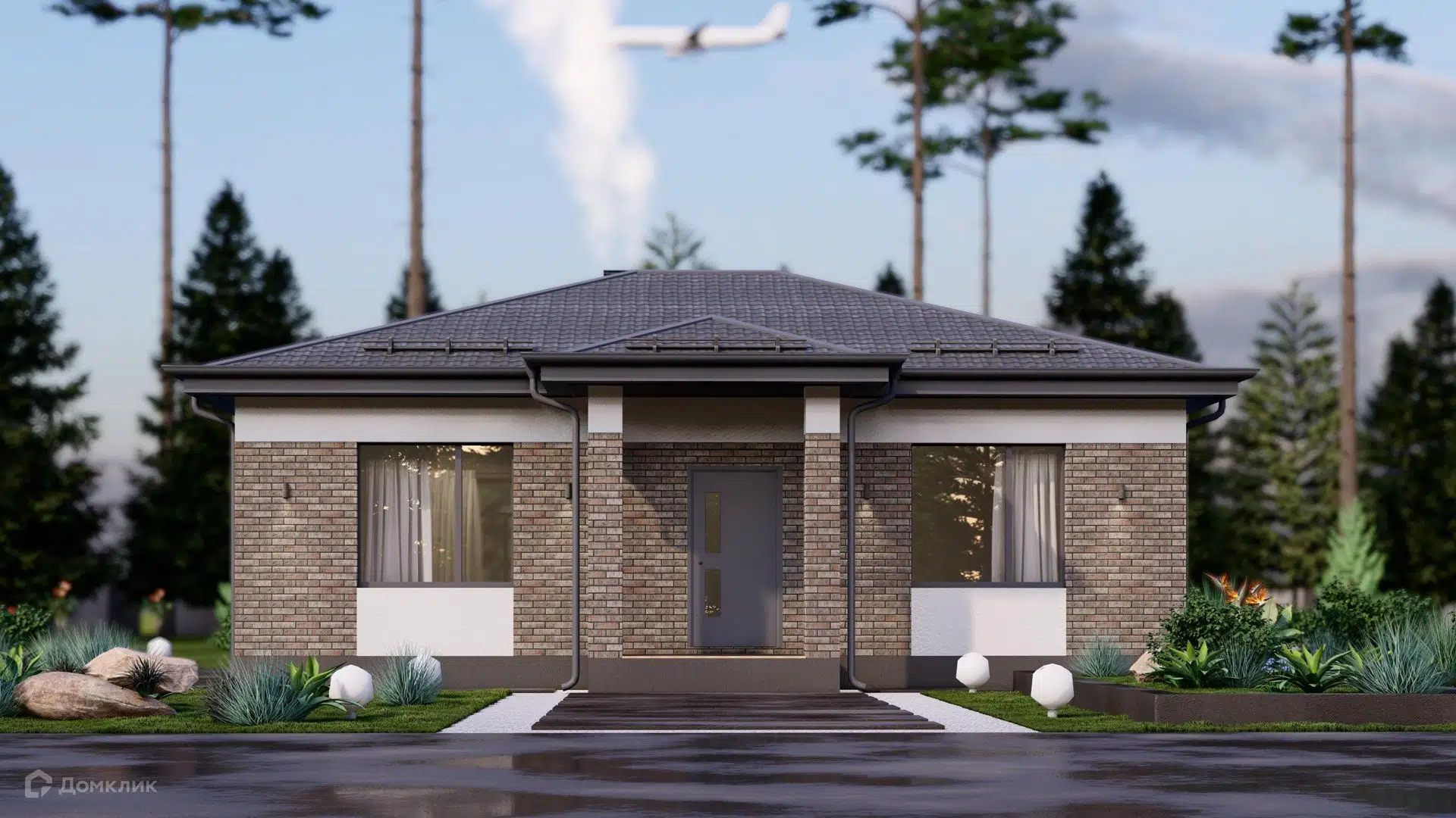 Проект дома «КП-80» компании Каркас Поволжья из материала Керамические блоки площадью 80м² под ключ за 5400000₽ в Луганске | 1 этаж, 2 спальни, 1 санузел – Домклик