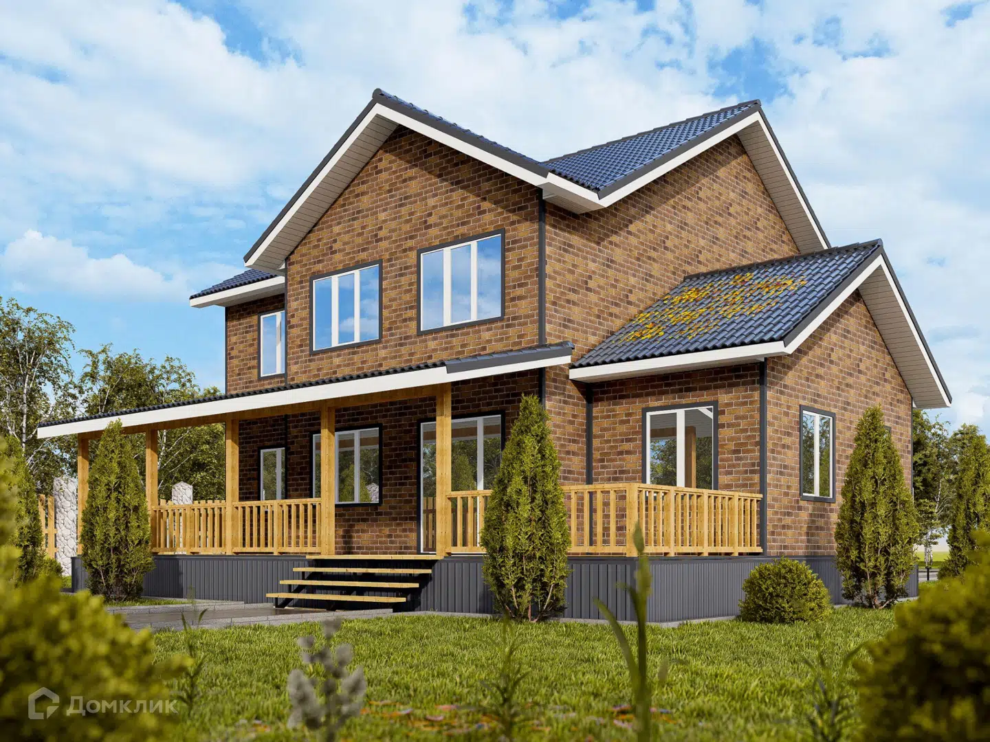 Проект дома «Проект "Омега"» компании Альфа SIP из материала SIP-панели площадью 246.91м² под ключ за 5412513₽ в Донецке | 2 этажа, 6 спален, 3 санузла – Домклик