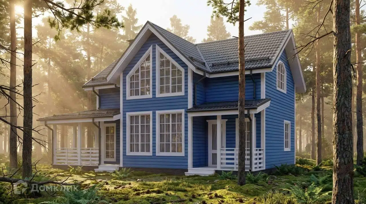 Проект дома «КД-225» компании OLLATALO из материала Каркасный дом площадью 165м² под ключ за 5137000₽ в Донецке | 2 этажа, 3 спальни, 2 санузла – Домклик