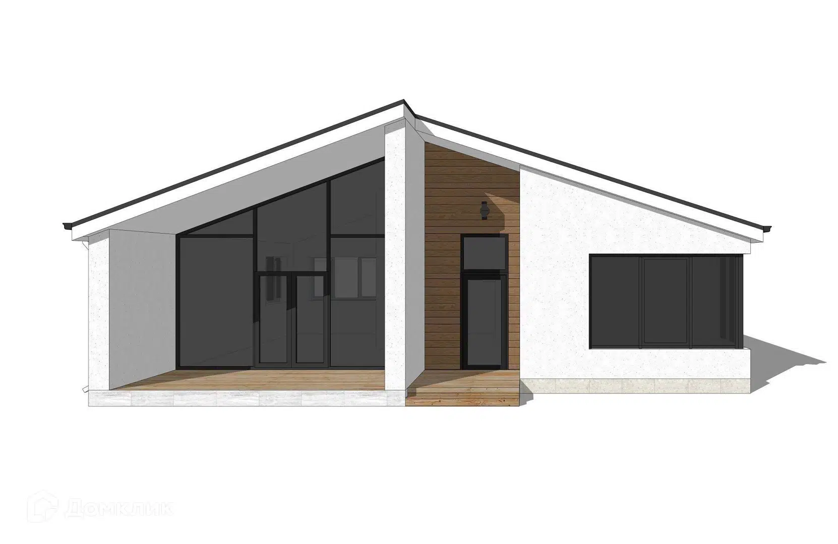 Проект дома «Проект №346» компании Новация из материала Газобетонные блоки площадью 127м² под ключ за 7595000₽ в Донецке | 1 этаж, 3 спальни, 2 санузла – Домклик