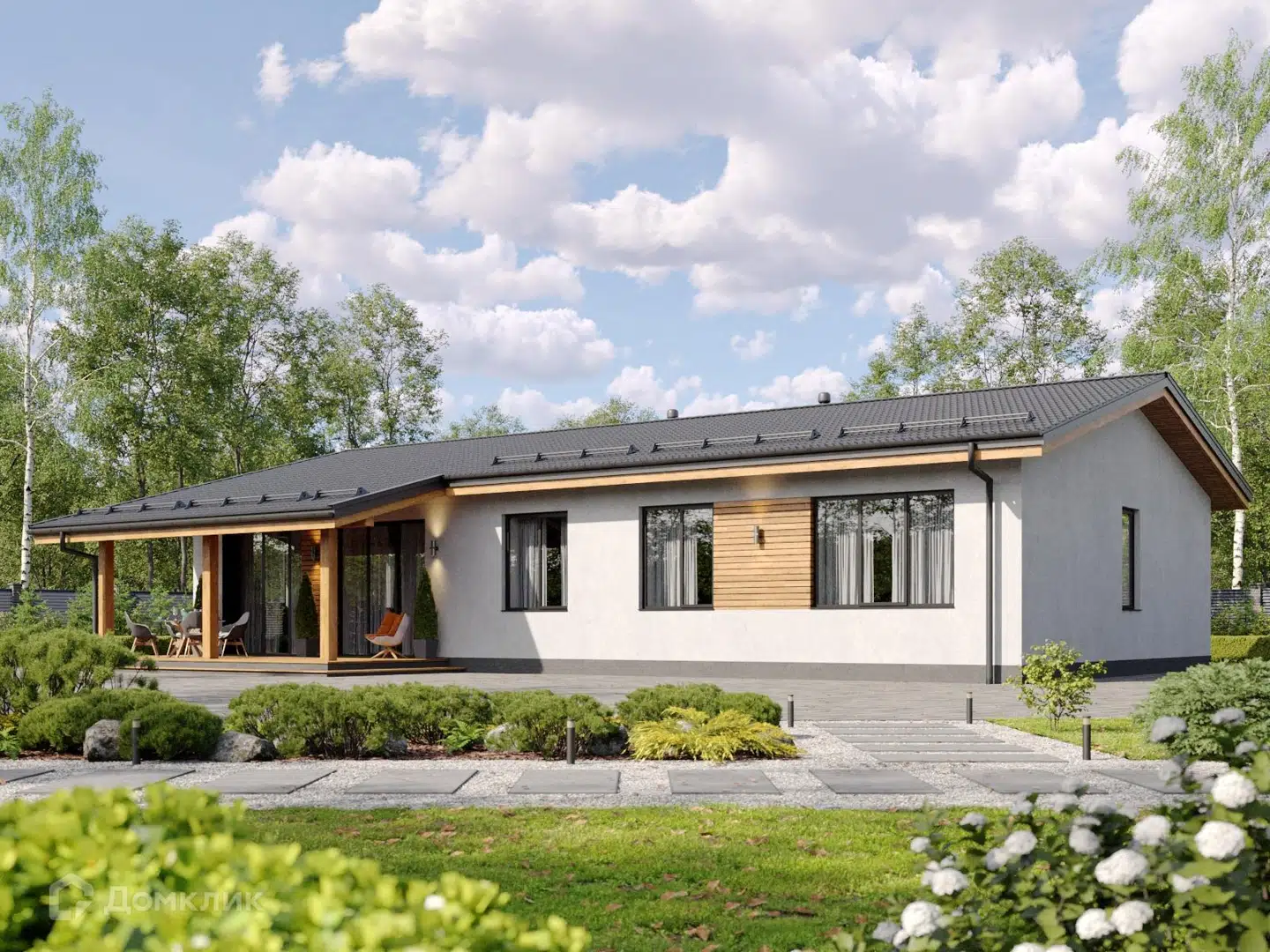 Проект дома «A146» компании ДТМ СТРОЙ из материала Газобетонные блоки площадью 174м² под ключ за 10779320₽ в Донецке | 1 этаж, 4 спальни, 3 санузла – Домклик