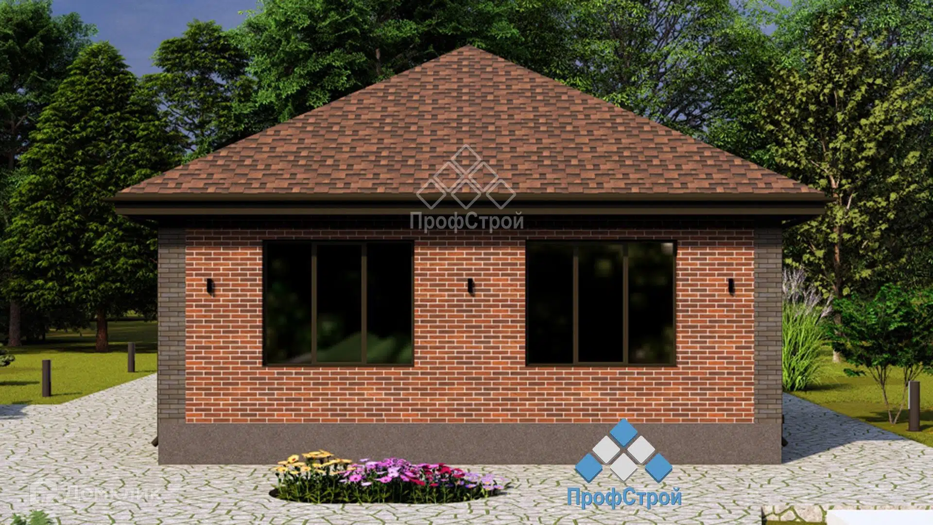 Проект дома «Атлас» компании ПрофСтрой из материала Газобетонные блоки площадью 97.44м² под ключ за 4900000₽ в Донецке | 1 этаж, 3 спальни, 1 санузел – Домклик