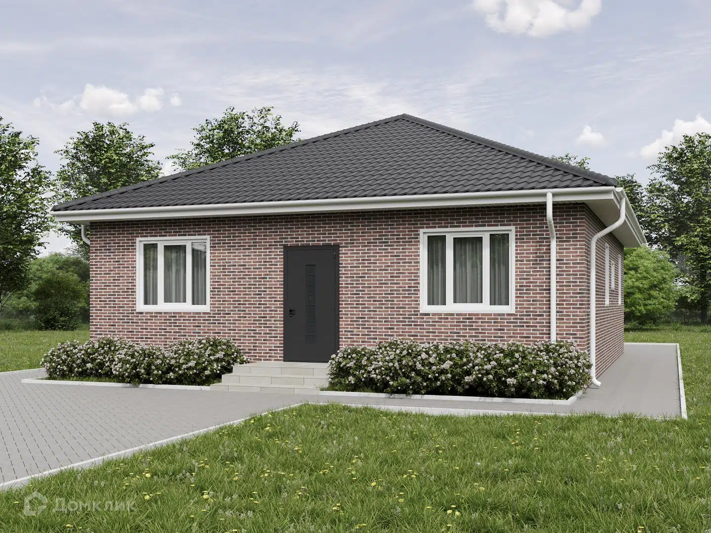 Проект дома «Сигма» компании ЭКОПАН - Армавир из материала SIP-панели площадью 107м² под ключ за 4800000₽ в Донецке | 1 этаж, 3 спальни, 1 санузел – Домклик