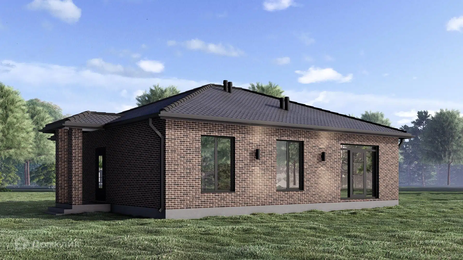 Проект дома «С-31/2025» компании СК Дом-ЮГ из материала Керамические блоки площадью 102.47м² под ключ за 7510000₽ в Донецке | 1 этаж, 3 спальни, 2 санузла – Домклик