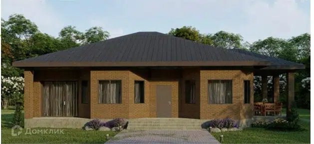 Проект дома «ОС-22-01» компании СК «ОСНОВАСИТИ» из материала Бетонные блоки площадью 140м² под ключ за 7590000₽ в Донецке | 1 этаж, 3 спальни, 2 санузла – Домклик