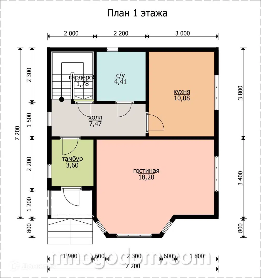 Планировка 1 этажа