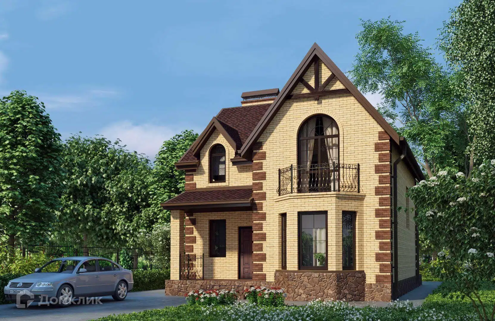 Проект дома «Проект №42» компании Новация из материала Керамические блоки площадью 122м² под ключ за 6710000₽ в Донецке | 2 этажа, 4 спальни, 2 санузла – Домклик