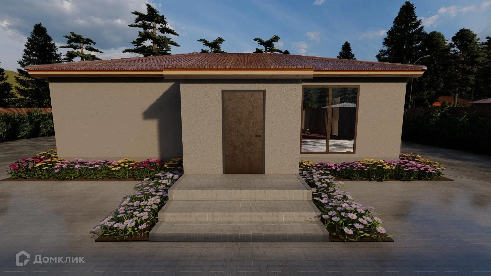 Проект дома «Проект №22 БМ» компании СК «Созвездие» из материала Газобетонные блоки площадью 85.7м² под ключ за 7786750₽ в Донецке | 1 этаж, 2 спальни, 1 санузел – Домклик