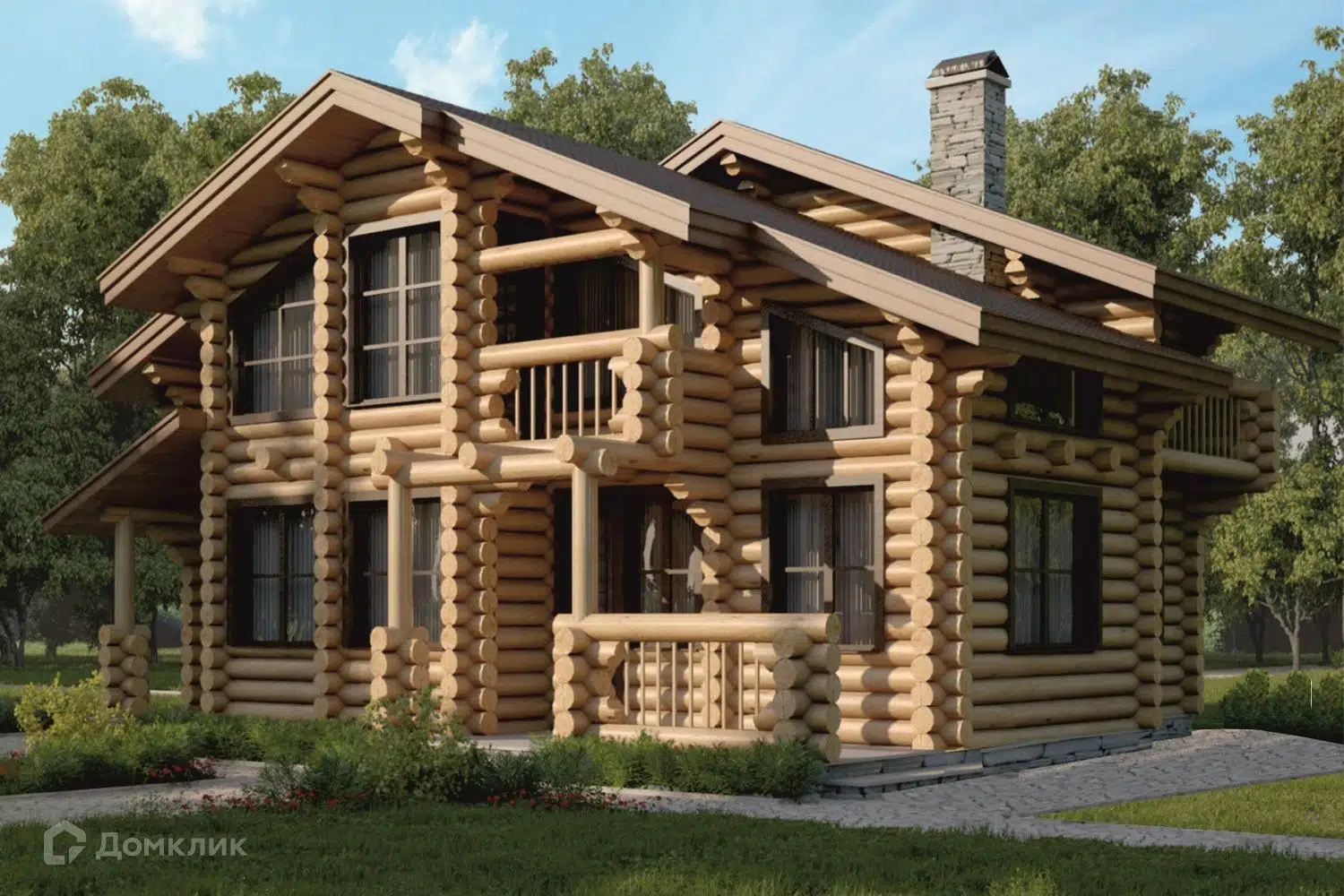 Проект дома «Проект №ВЗ-118 Цезарь» компании СК «Вологодское Зодчество» из материала Клееный брус площадью 161м² под ключ за 5410000₽ в Донецке | 2 этажа, 4 спальни, 2 санузла – Домклик