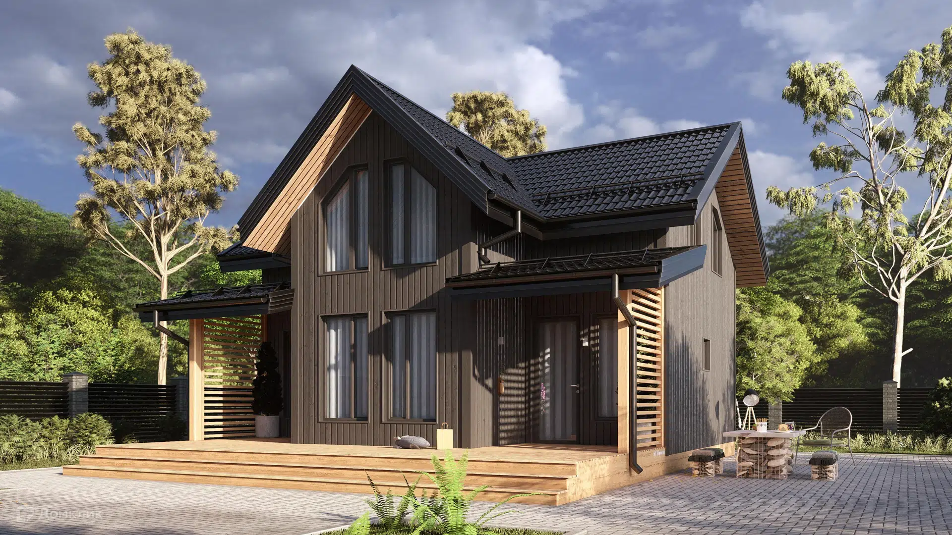 Проект дома «СВОЙ 204» компании СВОЙ из материала Каркасный дом площадью 121м² под ключ за 8448714₽ в Донецке | 2 этажа, 3 спальни, 2 санузла – Домклик