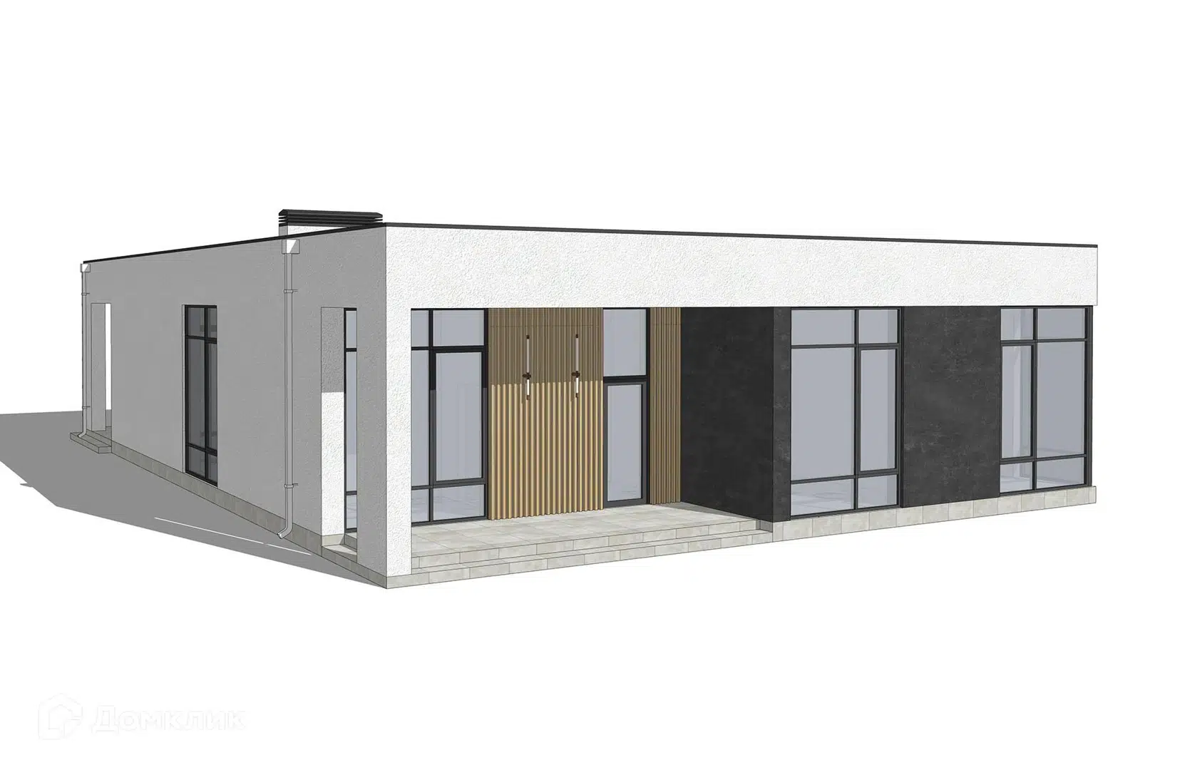 Проект дома «Проект №440» компании Новация из материала Газобетонные блоки площадью 183м² под ключ за 9902500₽ в Донецке | 1 этаж, 4 спальни, 2 санузла – Домклик