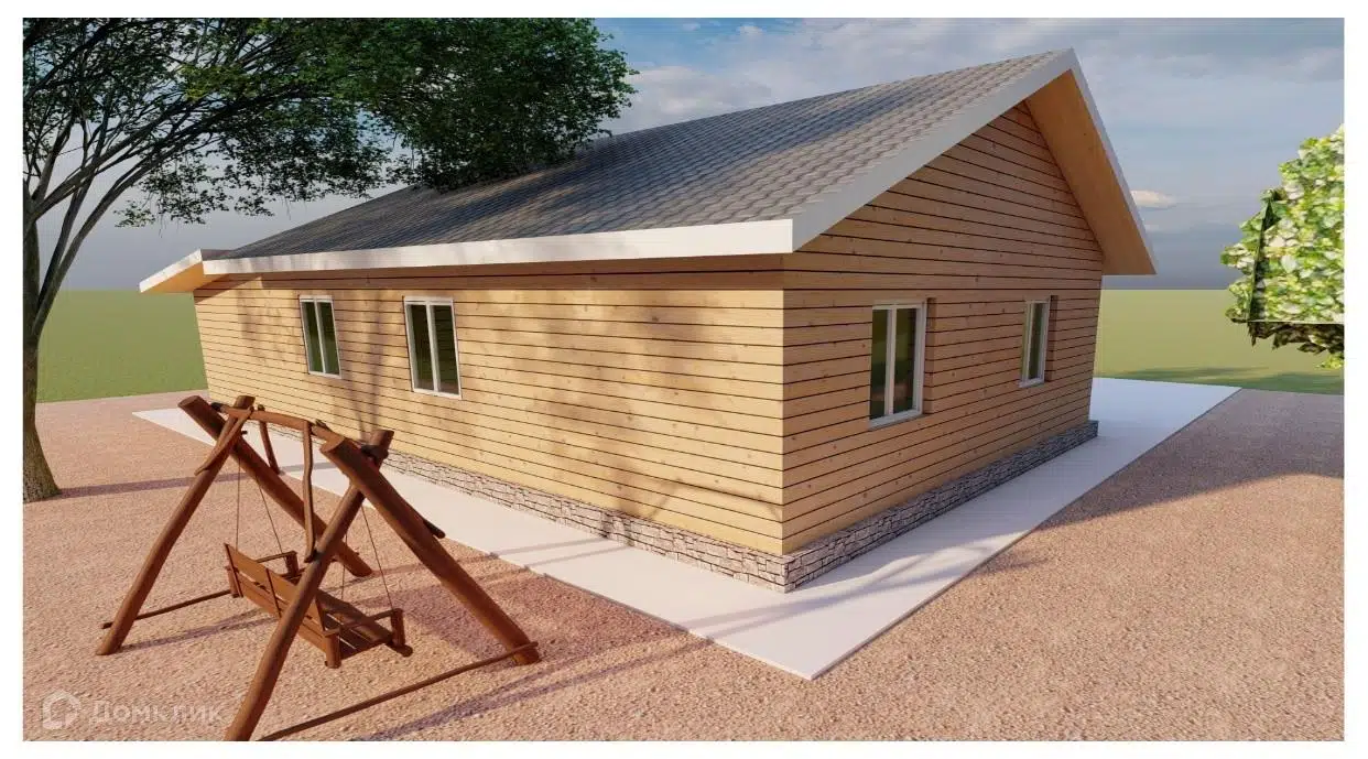 Проект дома «Клен-109» компании ООО СЗ «АЛЬФАСТРОЙ ИЖС» из материала Деревянные блоки площадью 109м² под ключ за 6200775₽ в Донецке | 1 этаж, 3 спальни, 1 санузел – Домклик