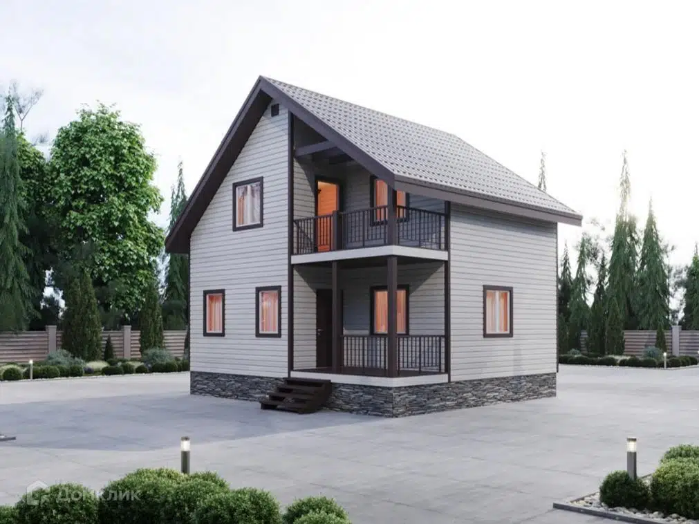 Проект дома «Стерлинг Хайтс» компании Вигвам.ру из материала Каркасный дом площадью 89.7м² под ключ за 4716370₽ в Донецке | 2 этажа, 3 спальни, 2 санузла – Домклик