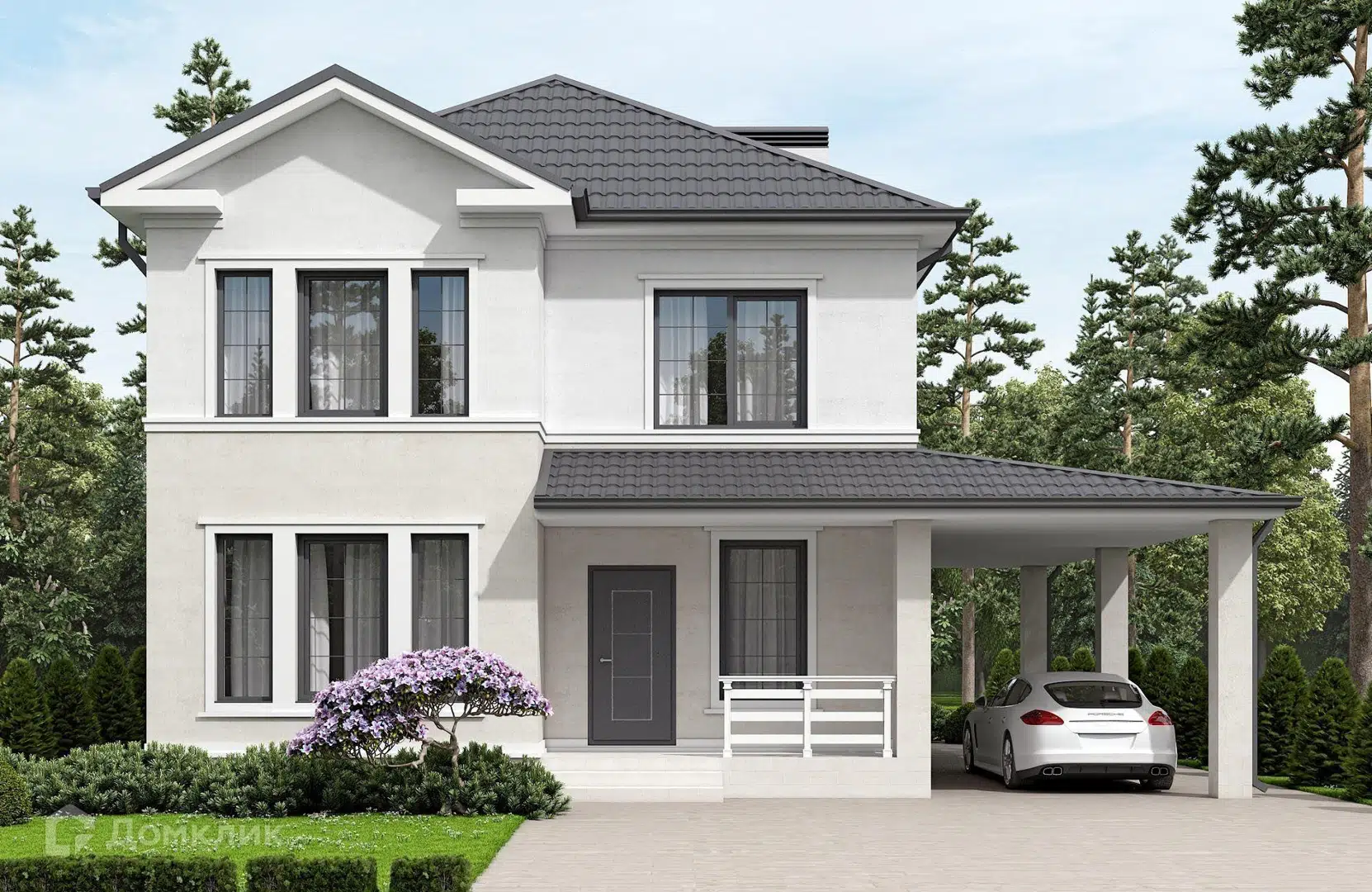 Проект дома «Проект №370» компании Новация из материала Газобетонные блоки площадью 150м² под ключ за 7970050₽ в Донецке | 2 этажа, 5 спален, 2 санузла – Домклик