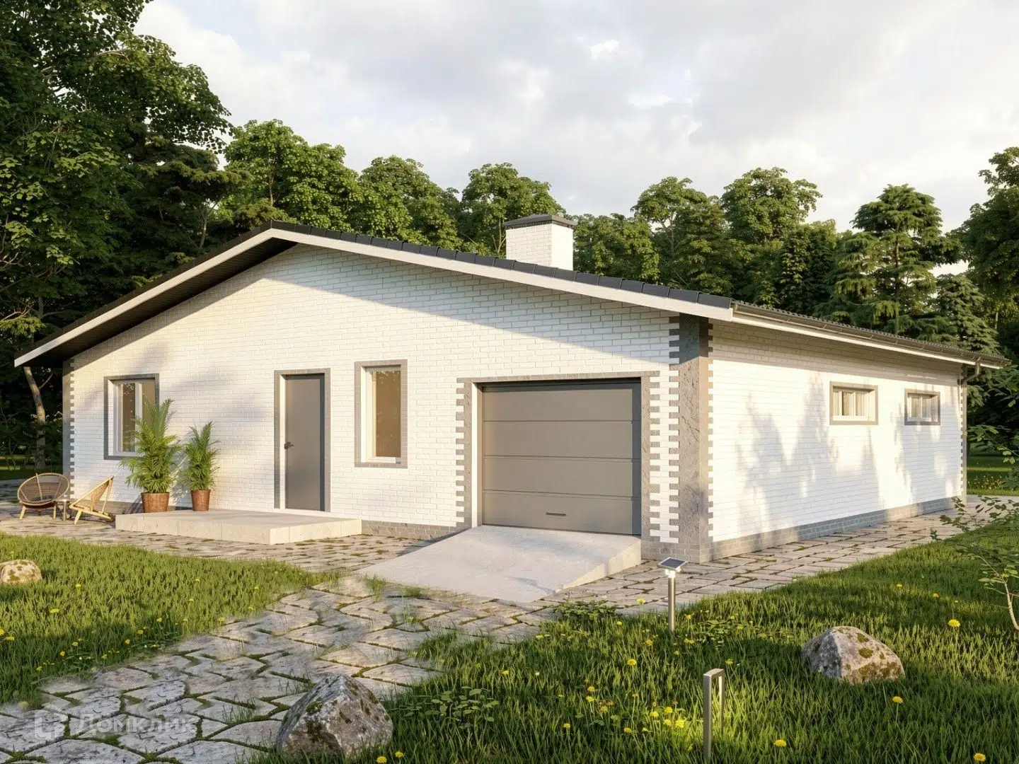 Проект дома «Дом "Гавань"» компании ООО СК Добрострой из материала Газобетонные блоки площадью 139.8м² под ключ за 4600000₽ в Донецке | 1 этаж, 3 спальни, 1 санузел – Домклик