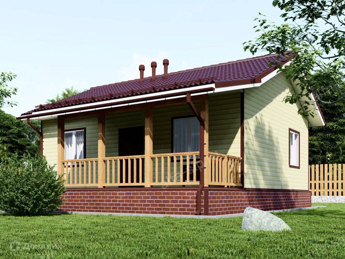 Проект дома «Проект "7х9"» компании Альфа SIP из материала SIP-панели площадью 63м² под ключ за 2046413₽ в Донецке | 1 этаж, 1 спальня, 1 санузел – Домклик