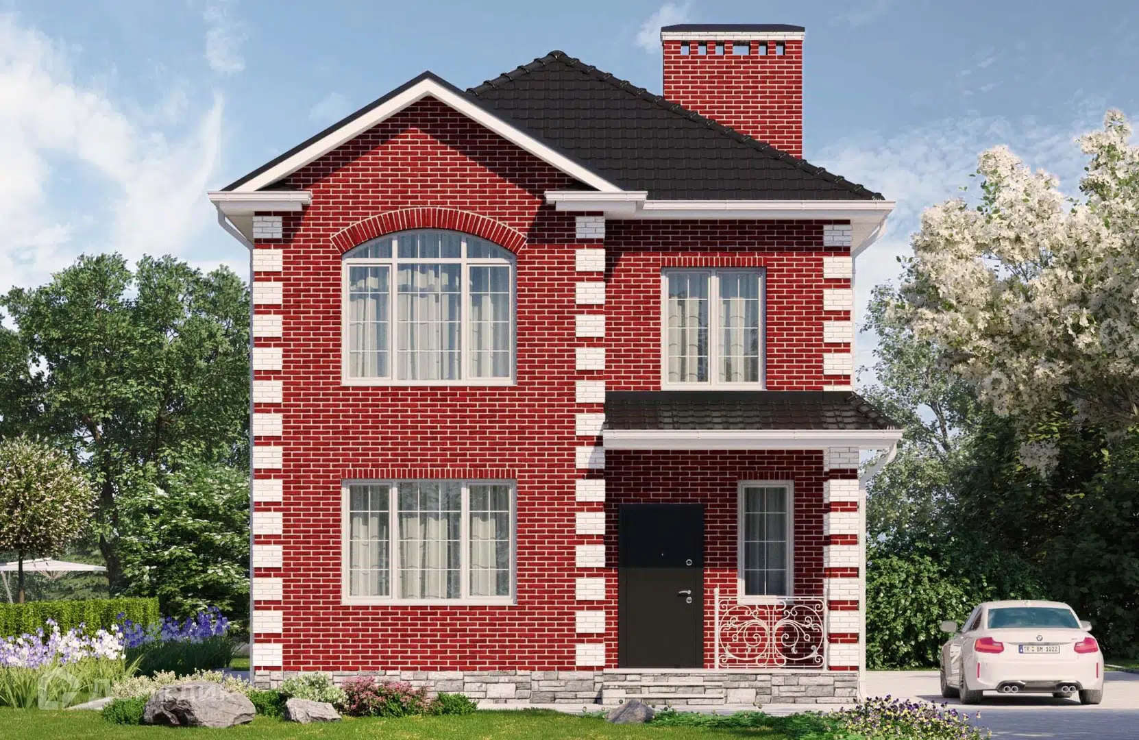 Проект дома «Проект №165» компании СК НОВАЦИЯ Санкт-Петербург и ЛО из материала Газобетонные блоки площадью 137м² под ключ за 8500000₽ в Донецке | 2 этажа, 4 спальни, 2 санузла – Домклик