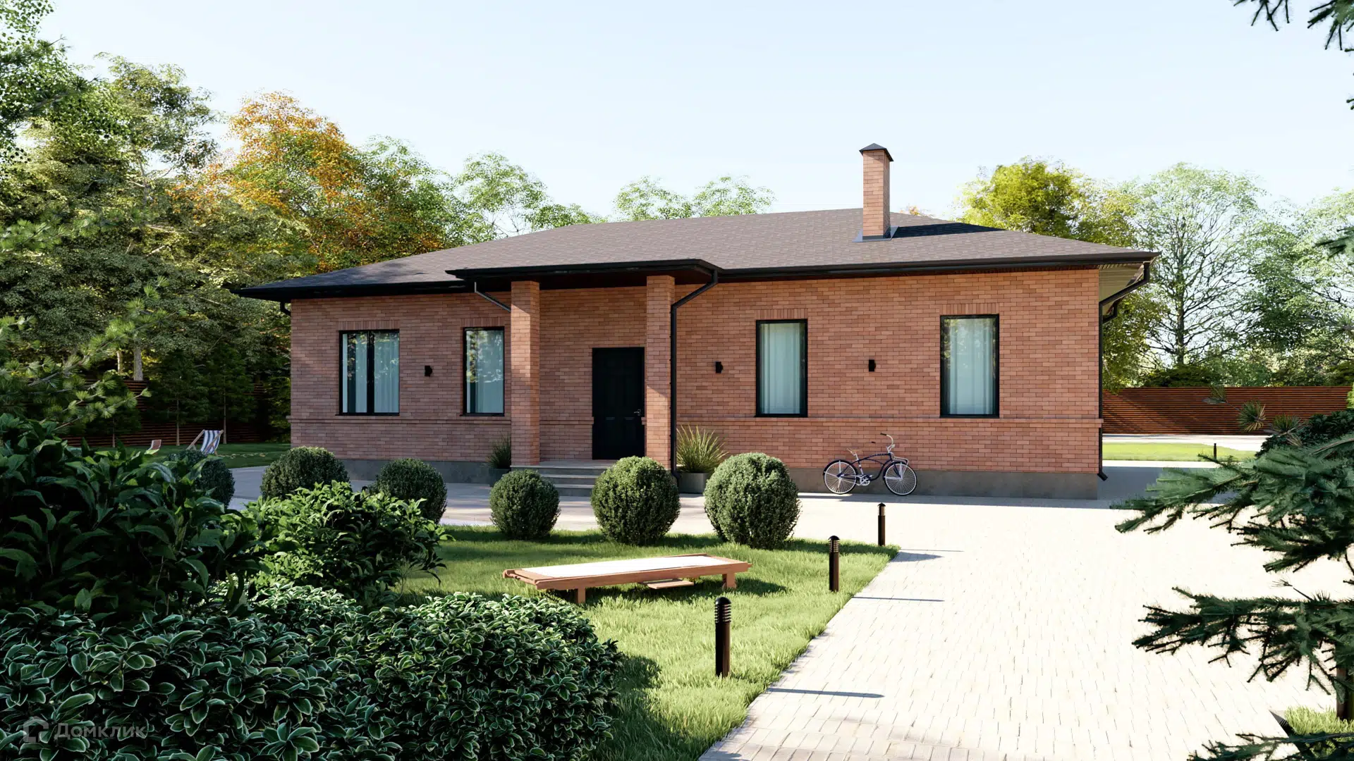 Проект дома «Уют 7, 123.32 (119.27)» компании СК НА ВЕКА из материала Газобетонные блоки площадью 119.27м² под ключ за 6700000₽ в Донецке | 1 этаж, 3 спальни, 3 санузла – Домклик