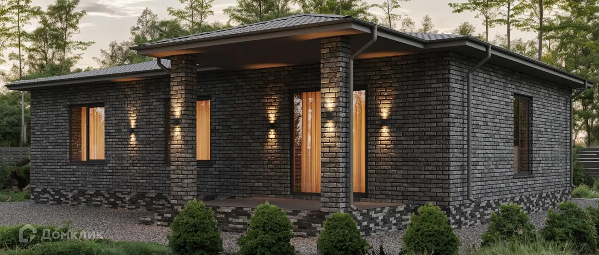 Проект дома «Одноэтажный дом ОКТ101» компании СК Новый Дом из материала Газосиликатные блоки площадью 113м² под ключ за 8800000₽ в Луганске | 1 этаж, 3 спальни, 2 санузла – Домклик